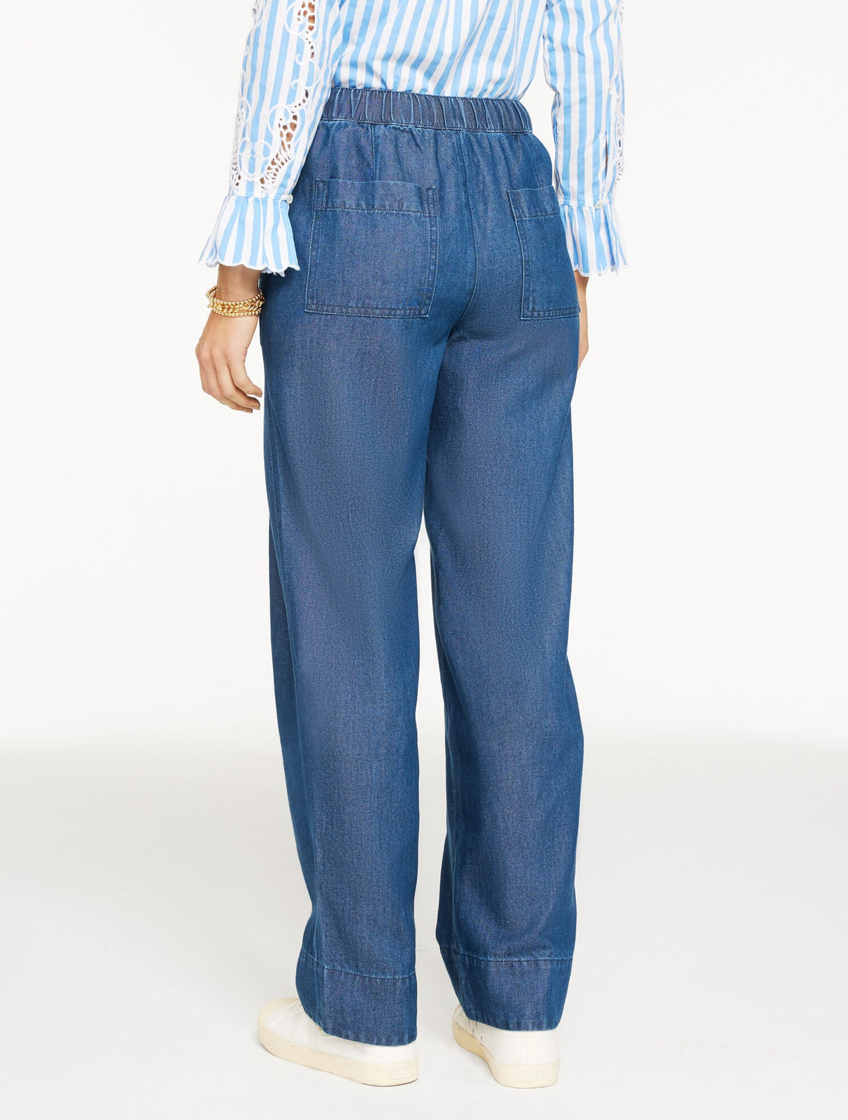 STRAIGHT LEG PULL-ON PANTS - REFINED DENIM | Talbots