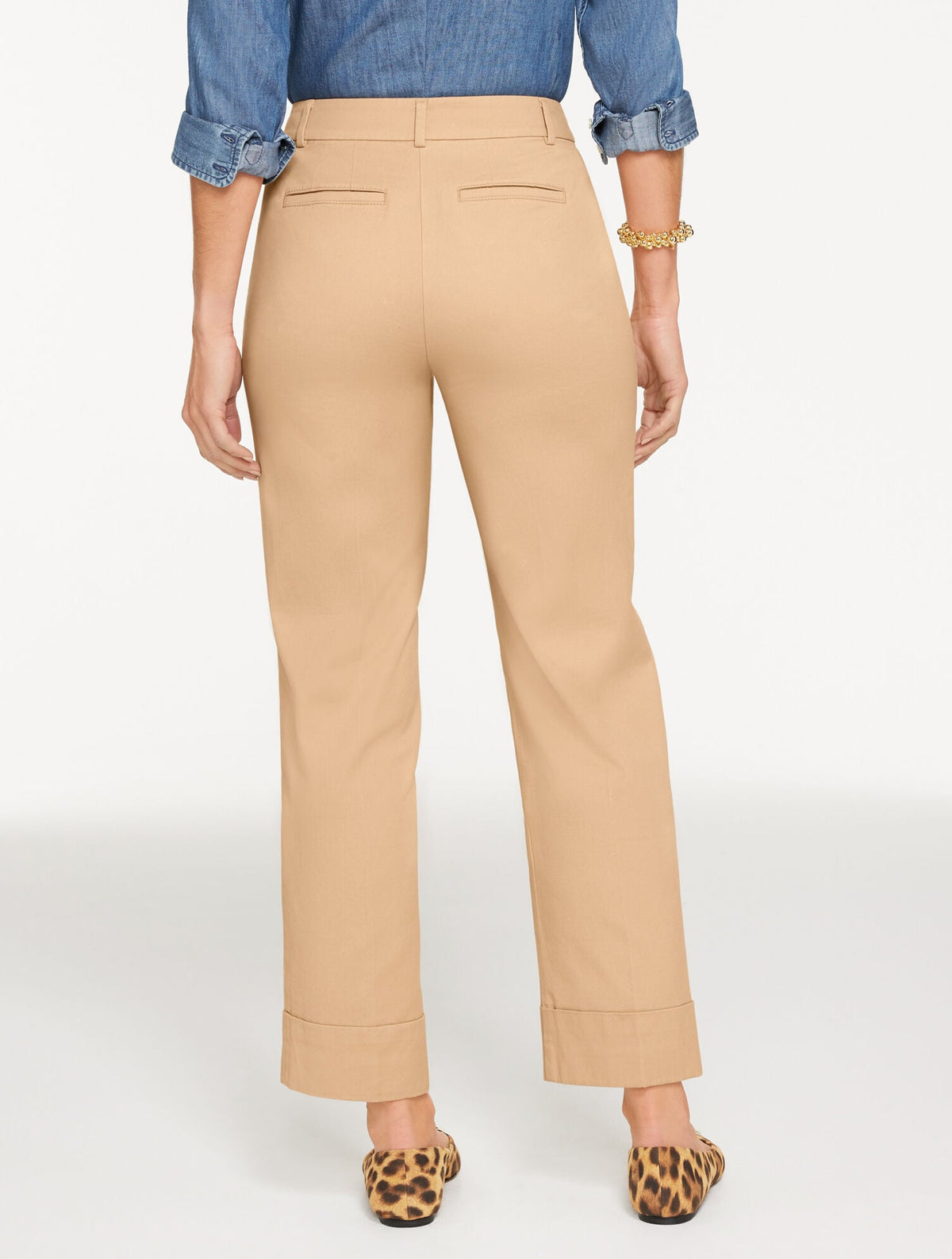 AIDEN TWILL STRAIGHT ANKLE PANT | Talbots