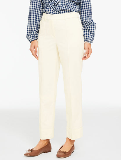 AIDEN TWILL STRAIGHT ANKLE PANT | Talbots