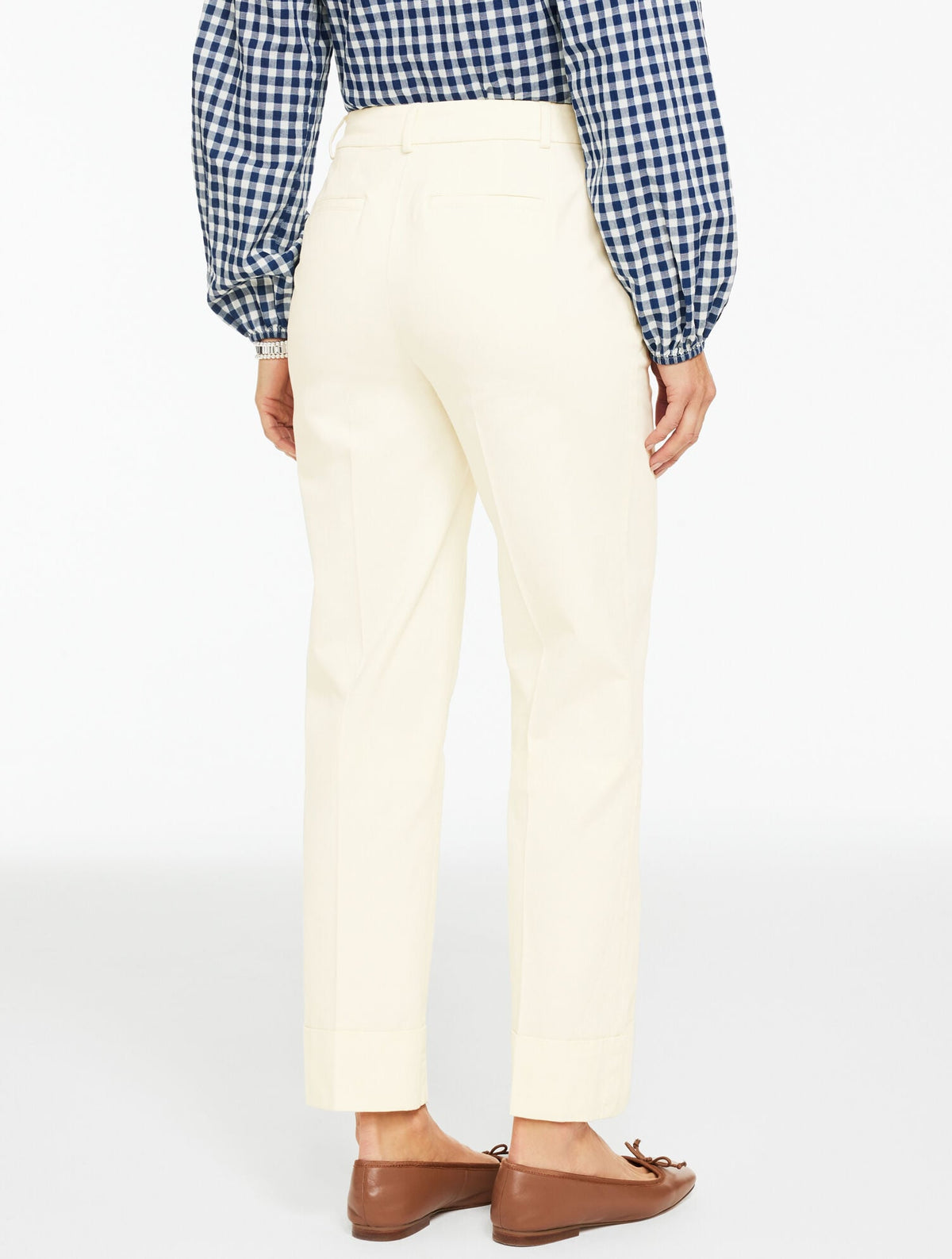 AIDEN TWILL STRAIGHT ANKLE PANT | Talbots