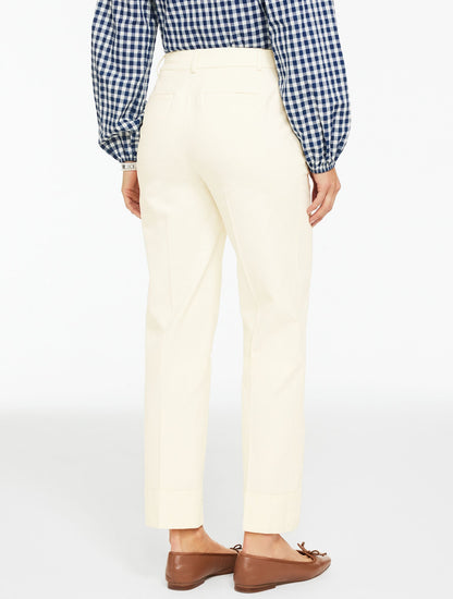 AIDEN TWILL STRAIGHT ANKLE PANT | Talbots