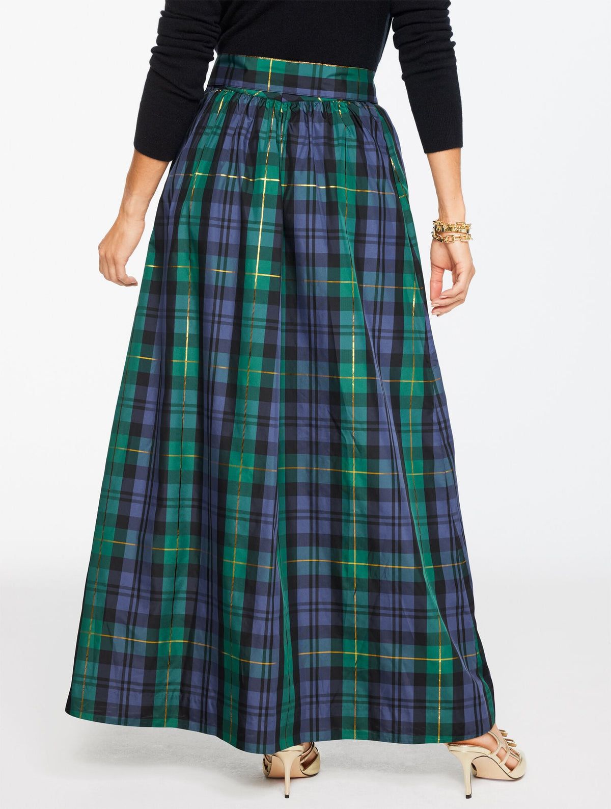 TAFFETA FIT & FLARE SKIRT - SLOANE TARTAN | Talbots