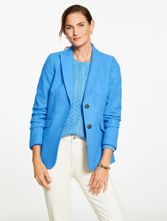 CLASSIC SHETLAND BLAZER - POND BLUE | Talbots