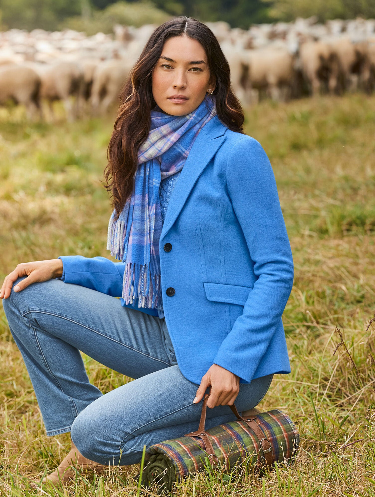 CLASSIC SHETLAND BLAZER - POND BLUE | Talbots