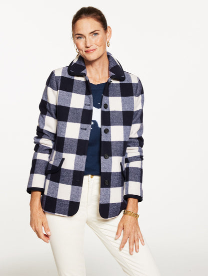 BUFFALO CHECK TIPPED JACKET | Talbots