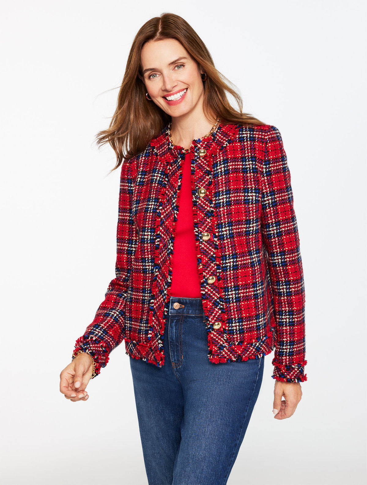 LADY JACKET - CUPID TARTAN | Talbots