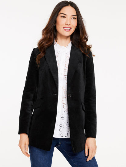 MODERN VELVETEEN BLAZER | Talbots