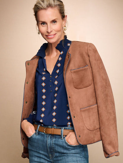FAUX SUEDE JACKET | Talbots
