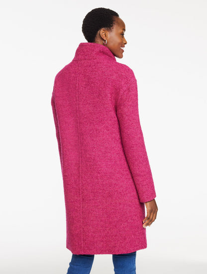 TEXTURED DOUBLE BREASTED COAT | Talbots