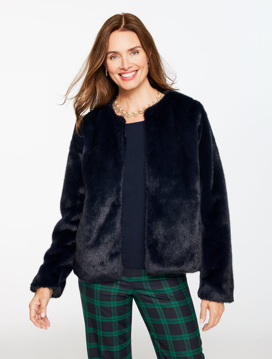 FAUX FUR JACKET | Talbots