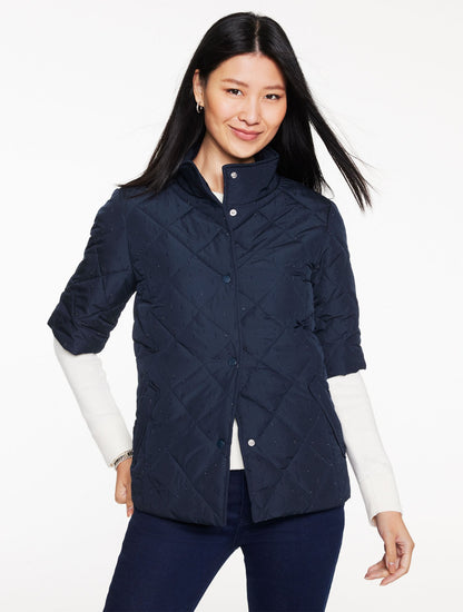 STUDDED PUFFER JACKET | Talbots
