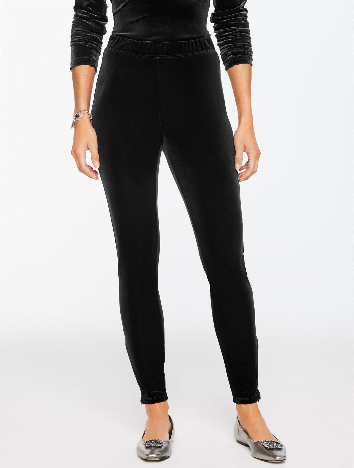 STRETCH VELVET LEGGINGS | Talbots