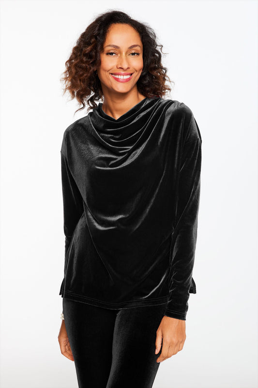 STRETCH VELVET TUNIC TOP | Talbots
