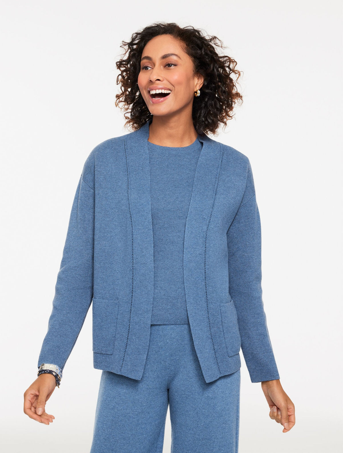SWEATER STUDIO OPEN FRONT CARDIGAN | Talbots