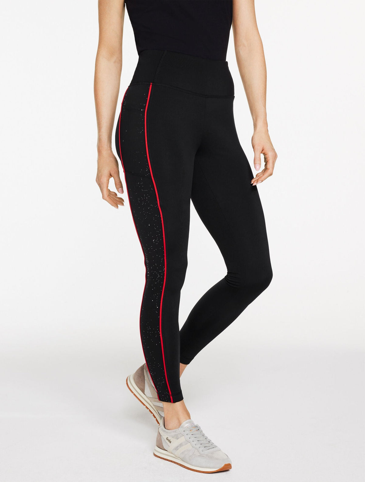 LUXE FLEECEBACK LEGGINGS - GLEAMING DOTS | Talbots