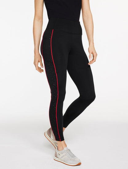LUXE FLEECEBACK LEGGINGS - GLEAMING DOTS | Talbots