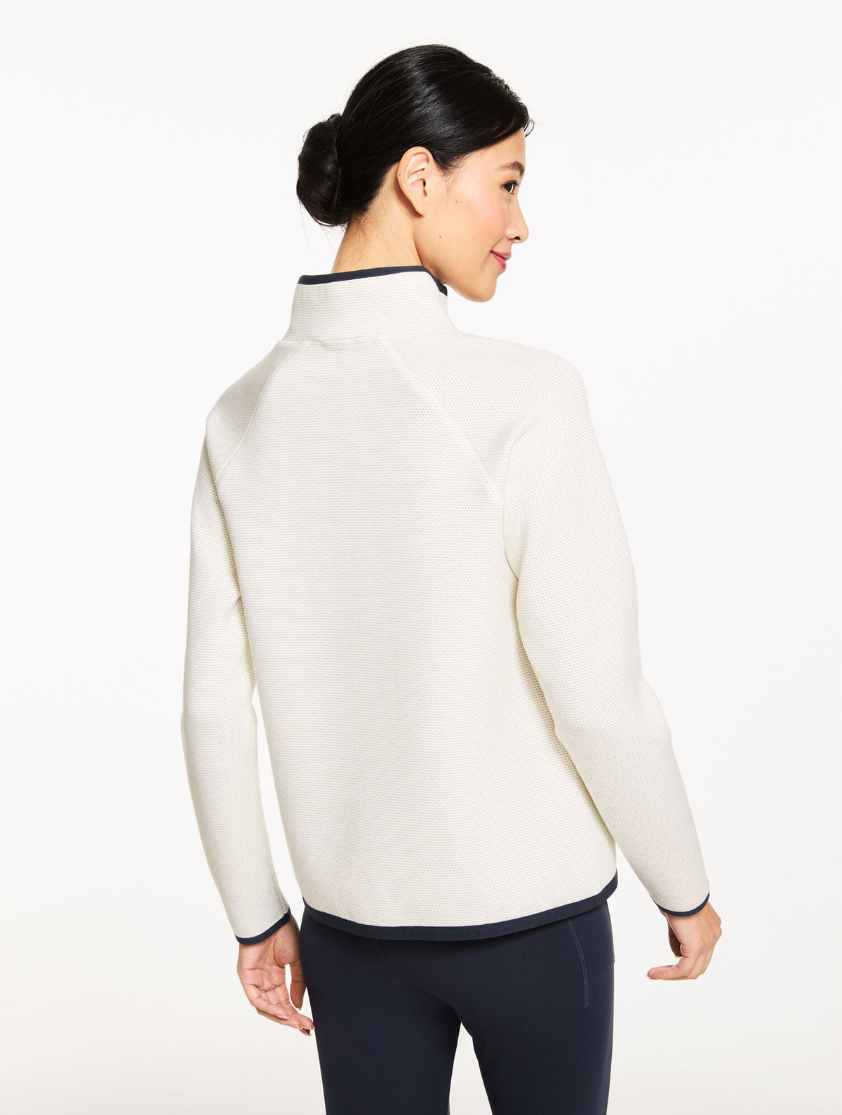 AIRKNIT STRETCH MESH HALF-ZIP PULLOVER | Talbots