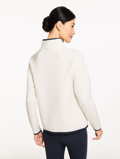 AIRKNIT STRETCH MESH HALF-ZIP PULLOVER | Talbots
