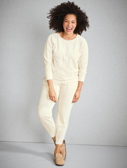 SKY LOUNGE VELOUR DOLMAN SLEEVE PULLOVER | Talbots