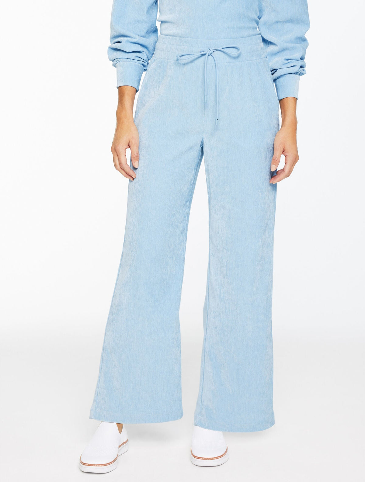 VELOUR WIDE LEG PANTS | Talbots