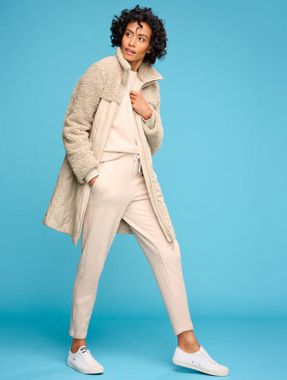 LONG QUILTED SHERPA JACKET | Talbots
