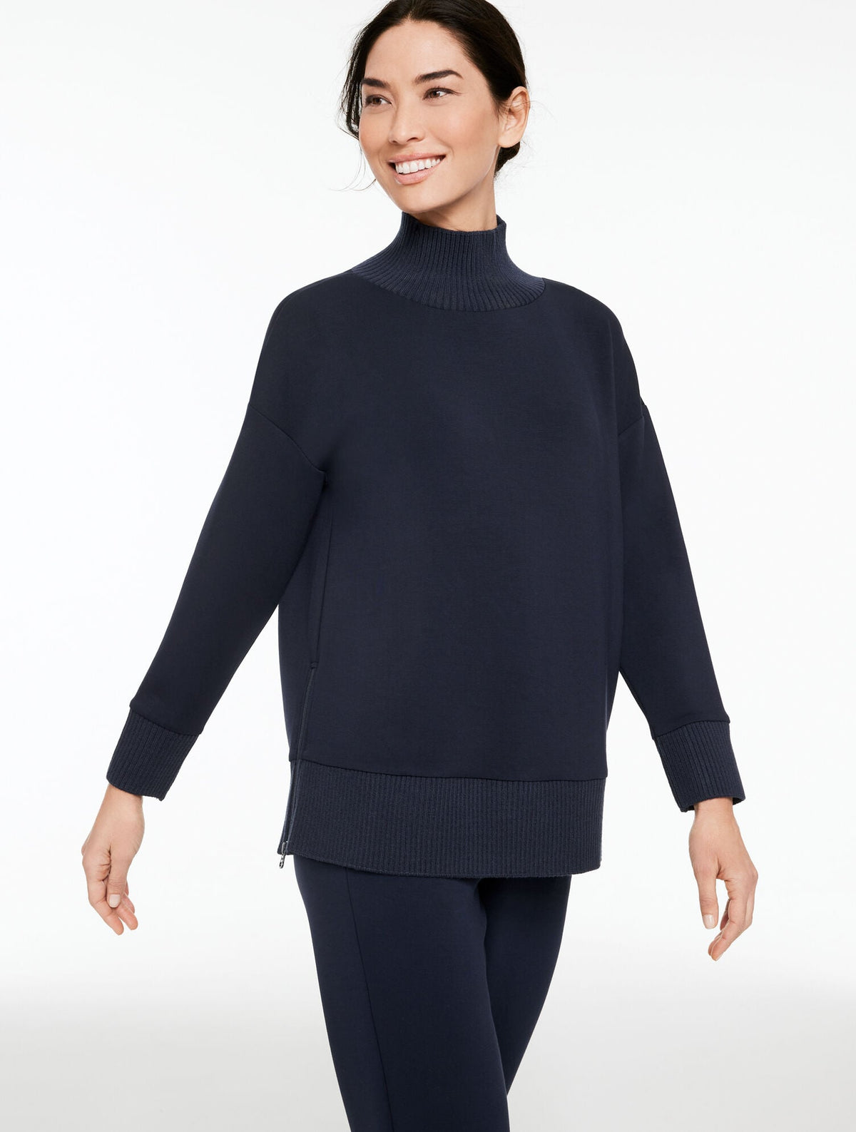 AIRKNIT STRETCH TURTLENECK TUNIC PULLOVER | Talbots