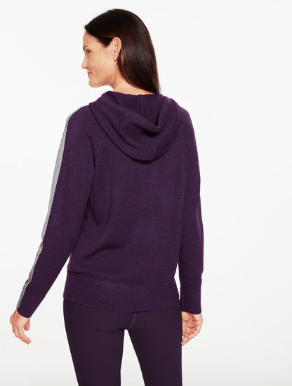 METALLIC HOODED SWEATER | Talbots