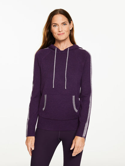 METALLIC HOODED SWEATER | Talbots