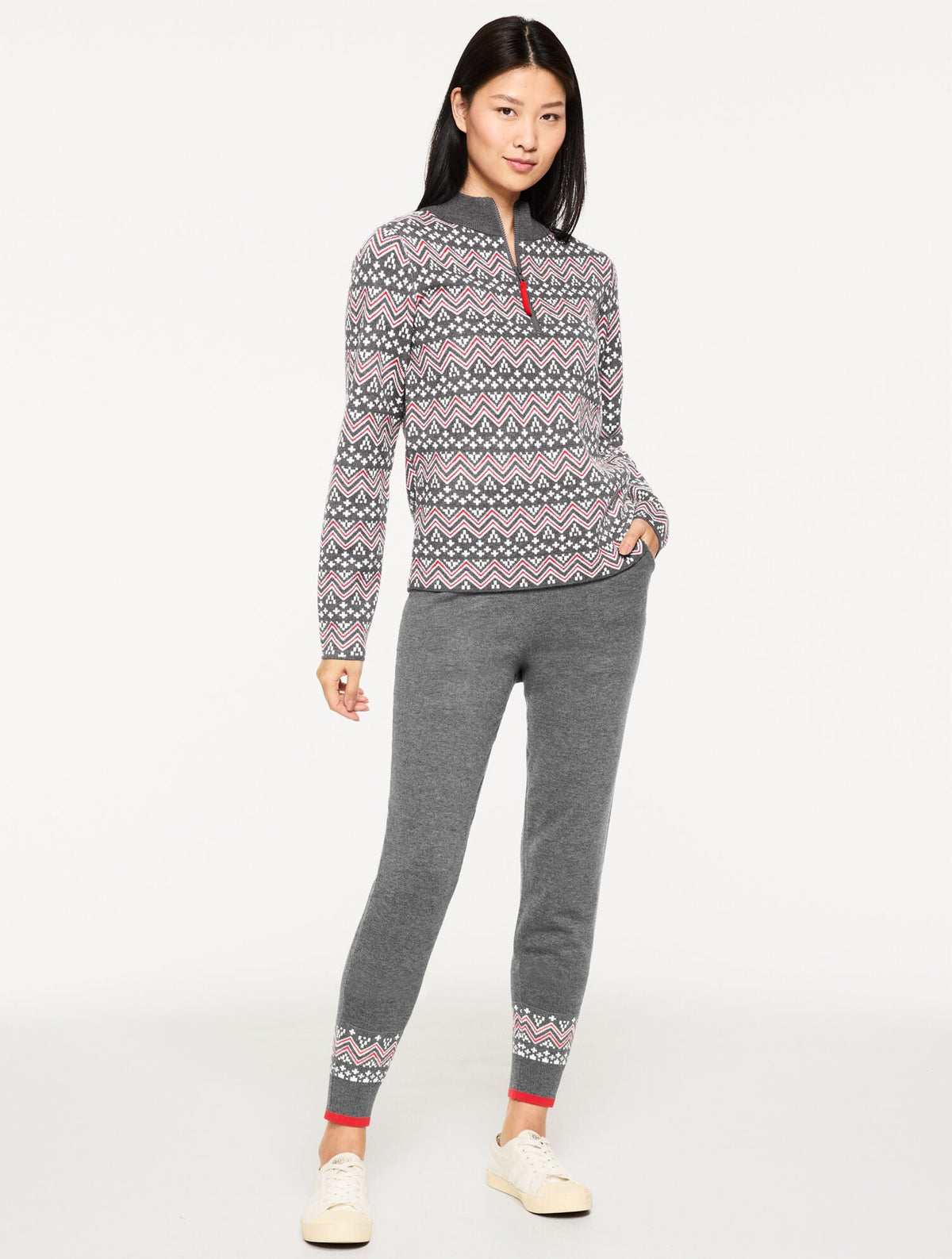 HALF-ZIP SWEATER - NORDIC FAIR ISLE | Talbots