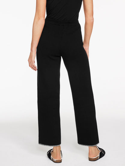 WHIPSTITCH WIDE LEG SWEATER PANTS | Talbots