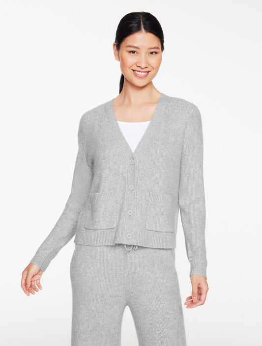 RIBBED V-NECK CARDIGAN | Talbots