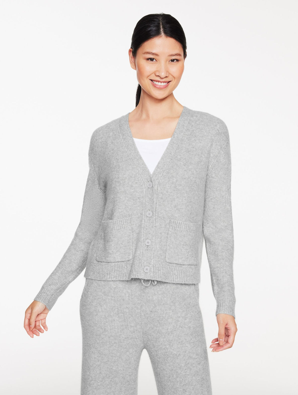 RIBBED V-NECK CARDIGAN | Talbots