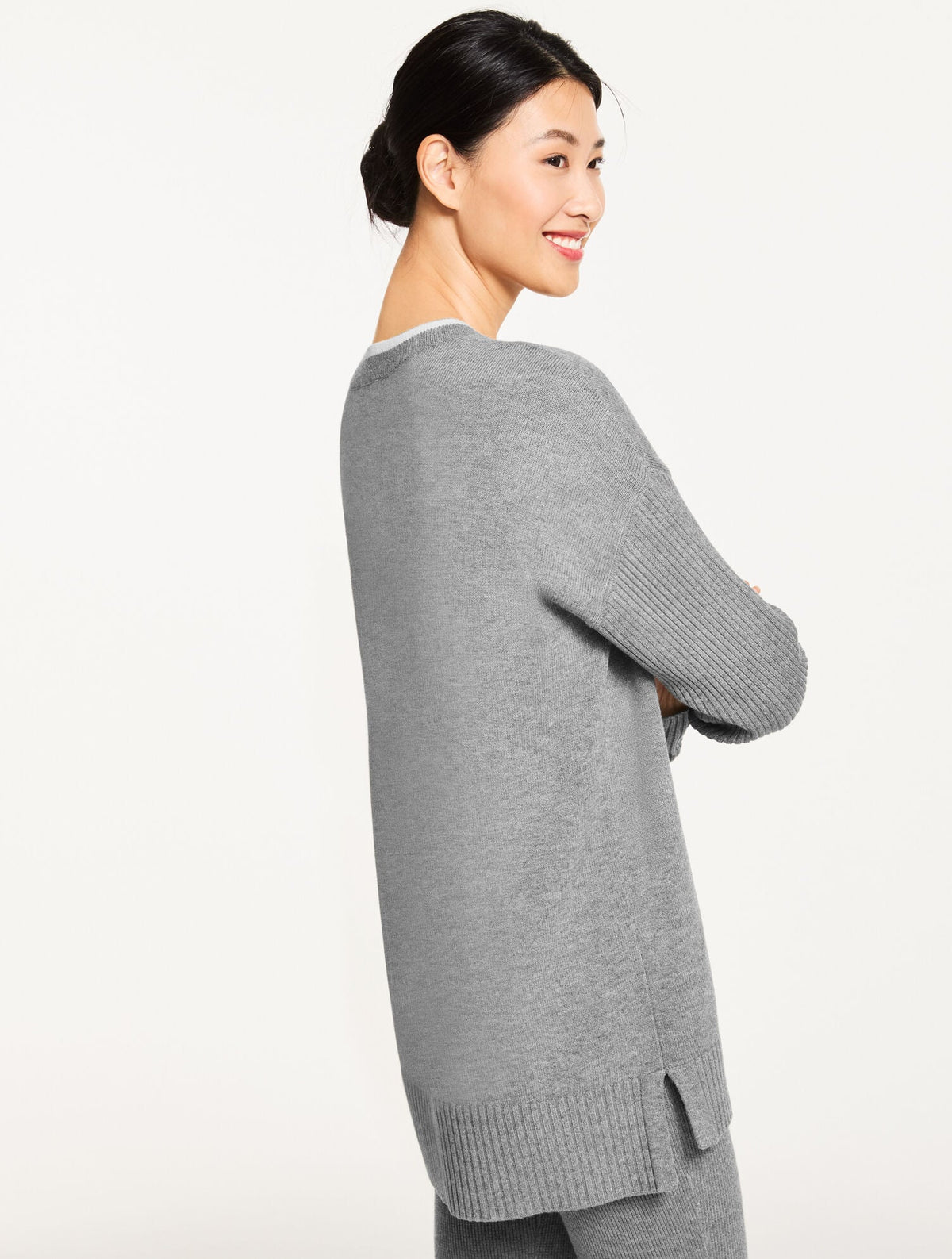 V-NECK TUNIC SWEATER | Talbots