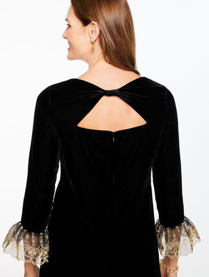 VELVET SHIFT DRESS | Talbots