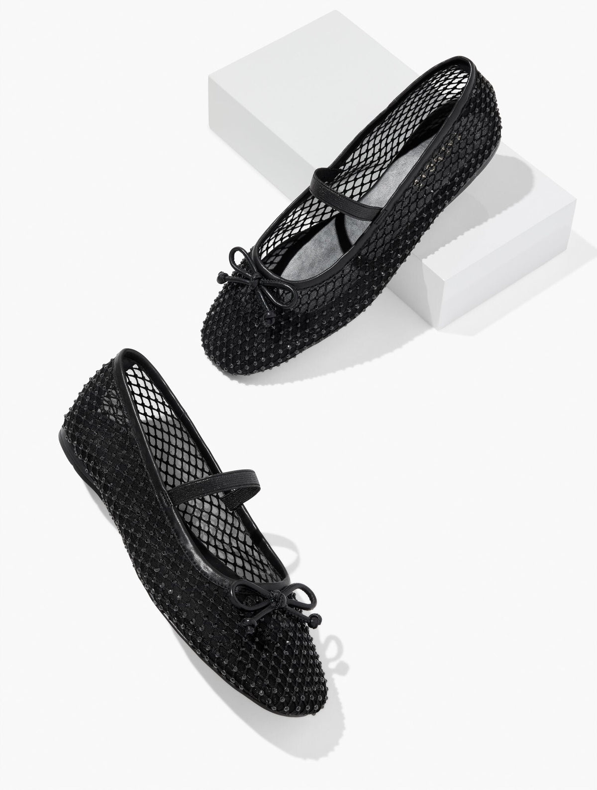 BLAINE SOFT SOLE MESH RHINESTONE BALLET FLATS | Talbots