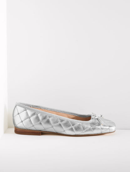 CARRINGTON QUILTED NAPPA BALLET FLATS - METALLIC | Talbots