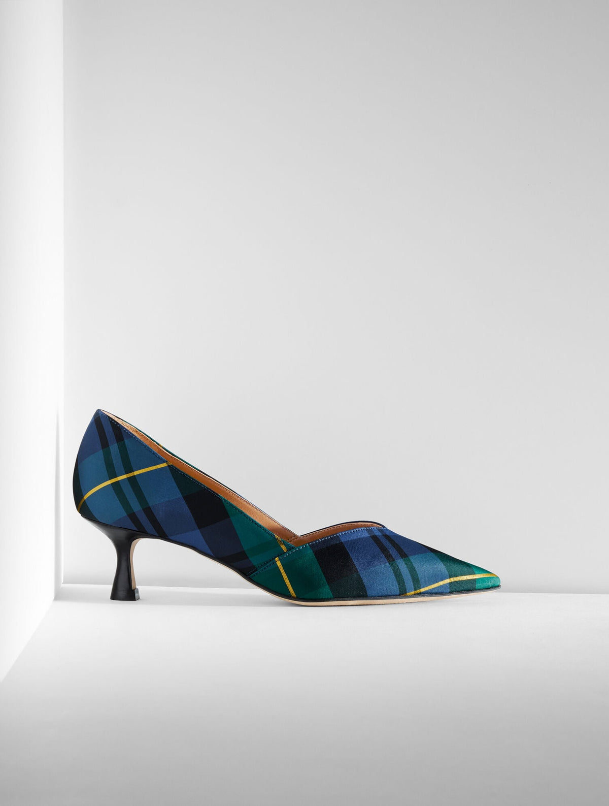 EMBER KITTEN HEEL PUMPS - SLOANE TARTAN | Talbots