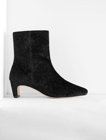 GALEN CURVED ANKLE BOOTS - SPARKLE VELVET | Talbots