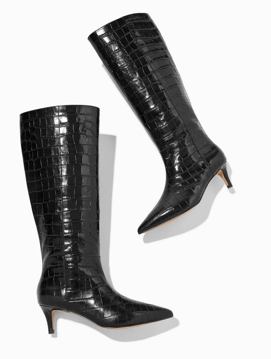 KAIT CROC EMBOSSED TALL BOOTS | Talbots