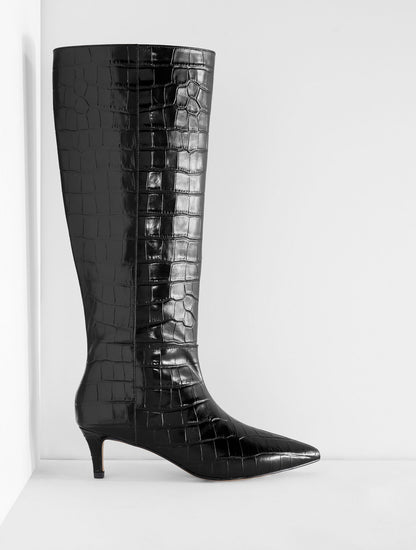 KAIT CROC EMBOSSED TALL BOOTS | Talbots
