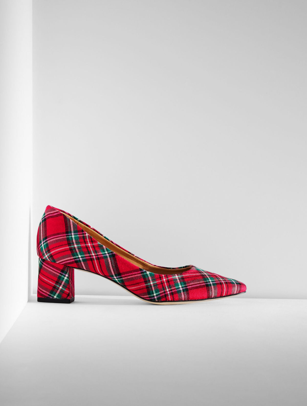 KAYLA BLOCK HEEL PUMPS - CIDER PLAID | Talbots