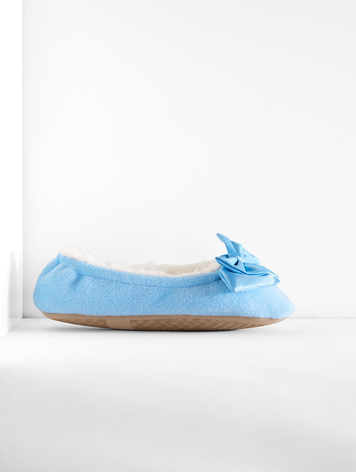 LENA FLANNEL BOW SLIPPERS | Talbots