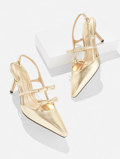 LIBBY SLINGBACK NAPPA PUMPS - METALLIC | Talbots