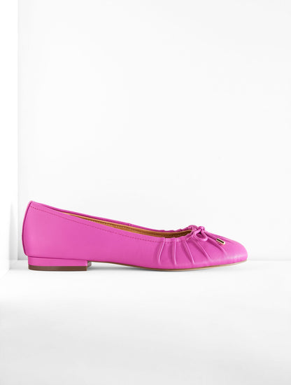MADISON PLEATED NAPPA BALLET FLATS | Talbots