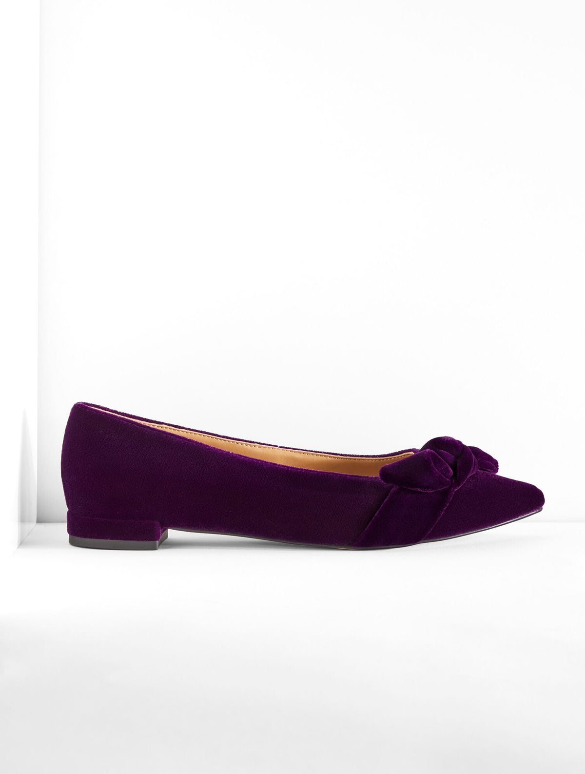 PORTIA BOW VELVET FLATS | Talbots