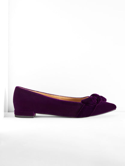 PORTIA BOW VELVET FLATS | Talbots