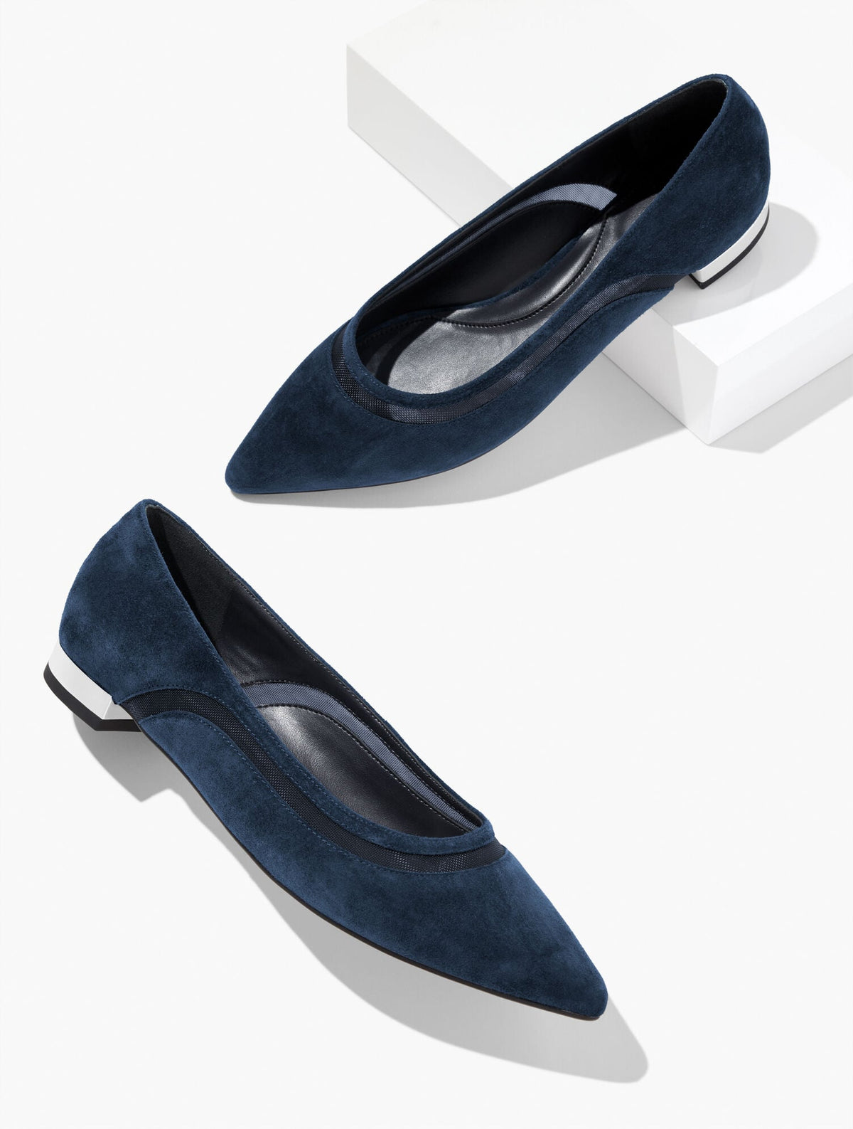 PORTIA MESH SUEDE FLATS | Talbots