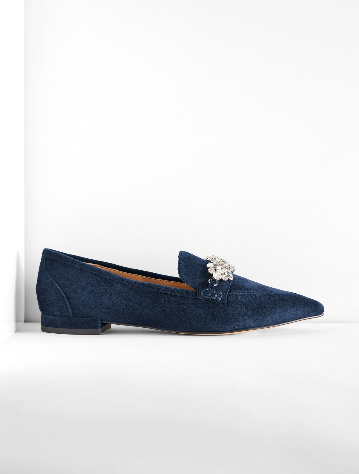 SCARLET RHINESTONE POINTED TOE LOAFERS | Talbots