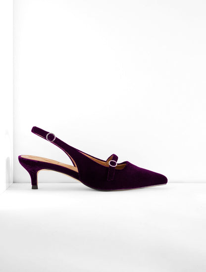SYLVIE SLINGBACK VELVET PUMPS | Talbots