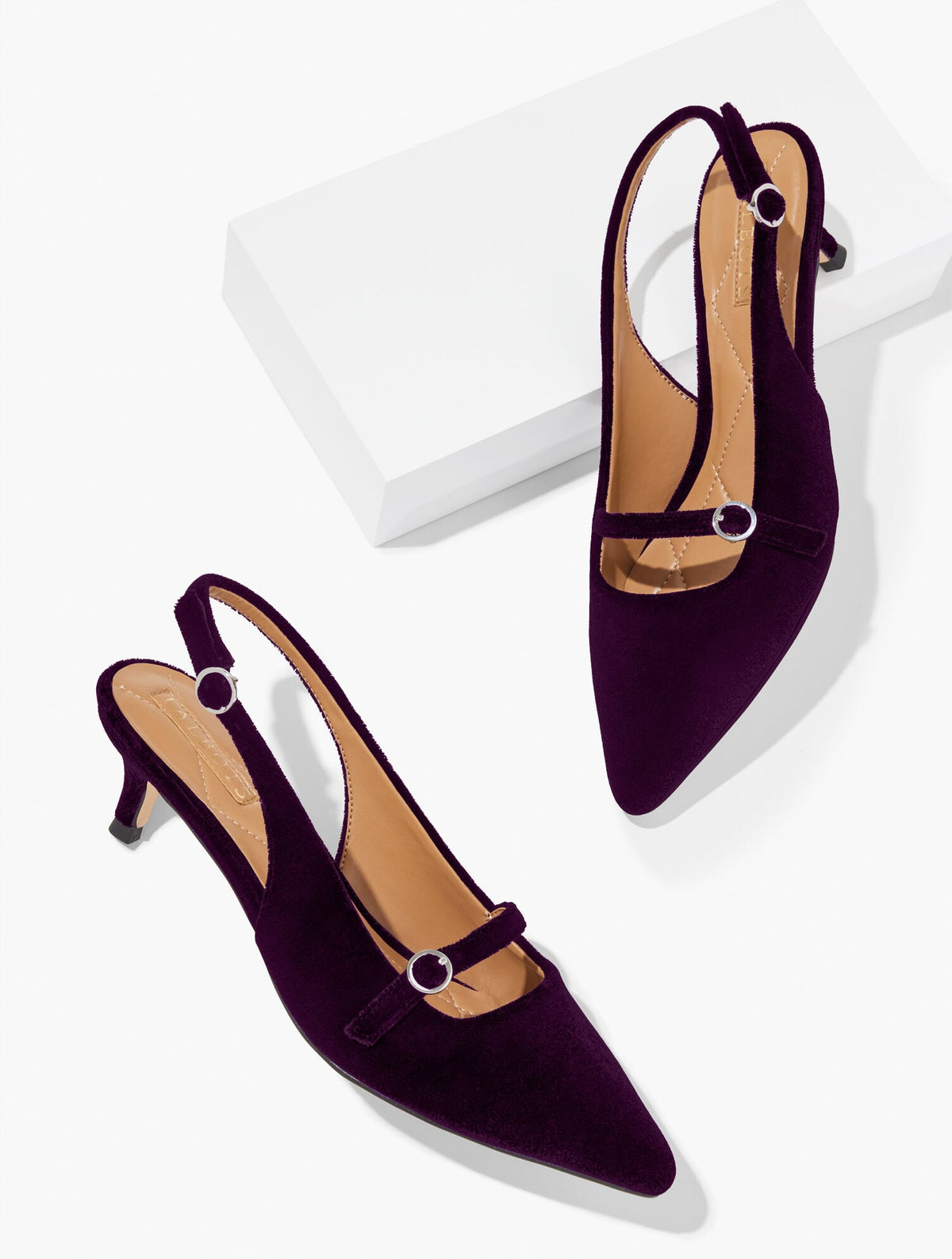 SYLVIE SLINGBACK VELVET PUMPS | Talbots